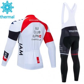 Tenue Cycliste Manches Longues et Collant à Bretelles 2020 IAM Cycling Hiver Thermal Fleece N001